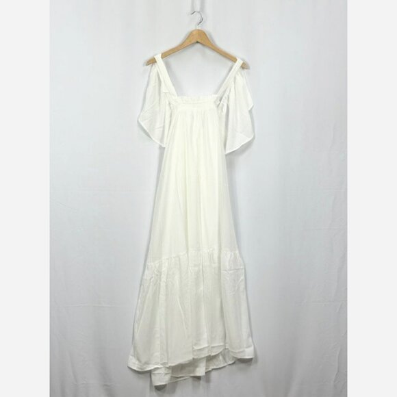 Island Vacay White Flutter Sleeve Midi Dress - Picture 6 of 10